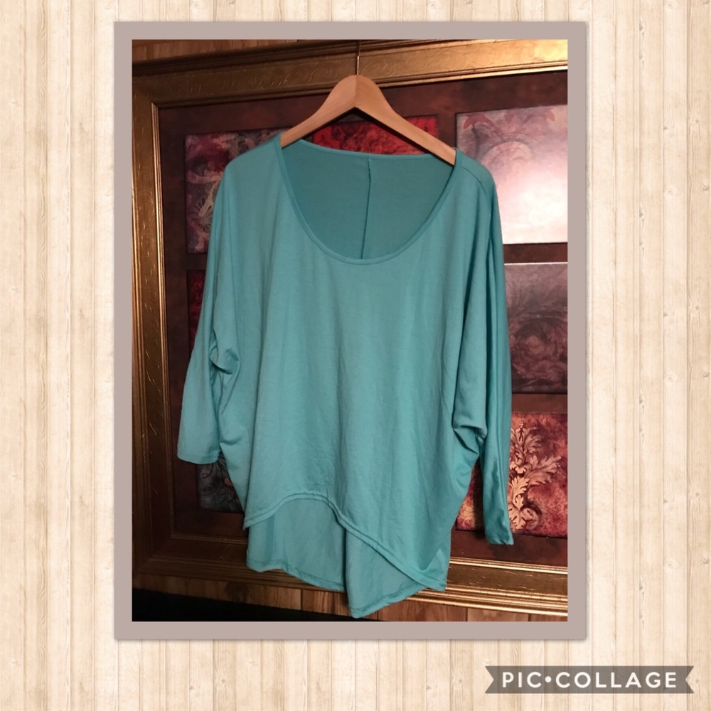 Teal dolman Top